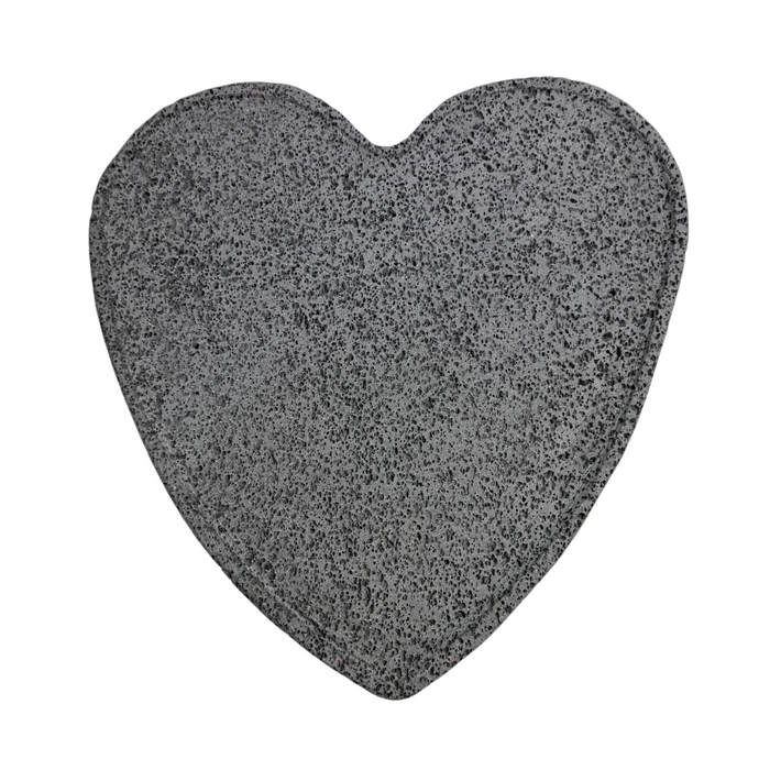 Comal Corazón de piedra volcánica 32x34cm