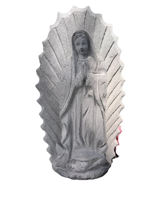 Virgen maria tallada en Piedra volcanica de 30 cm