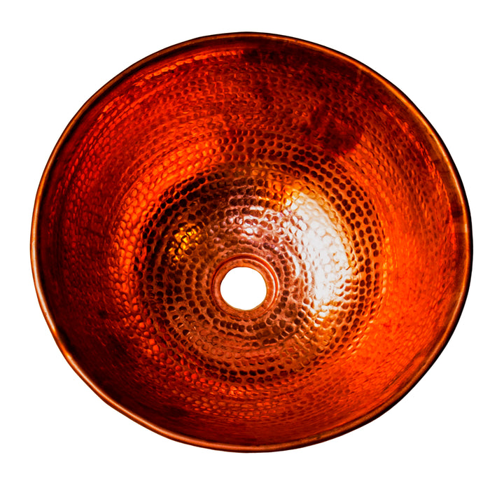 Lavabo ovalin de cobre martillado de 35cm/13.7in