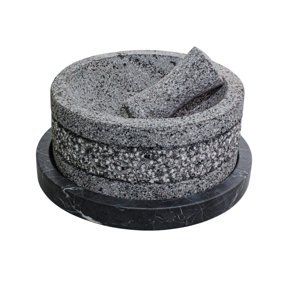 Molcajete Pitzotl de Piedra Volcánica de 31cm/12.2in de diámetro con c —  CEMCUI